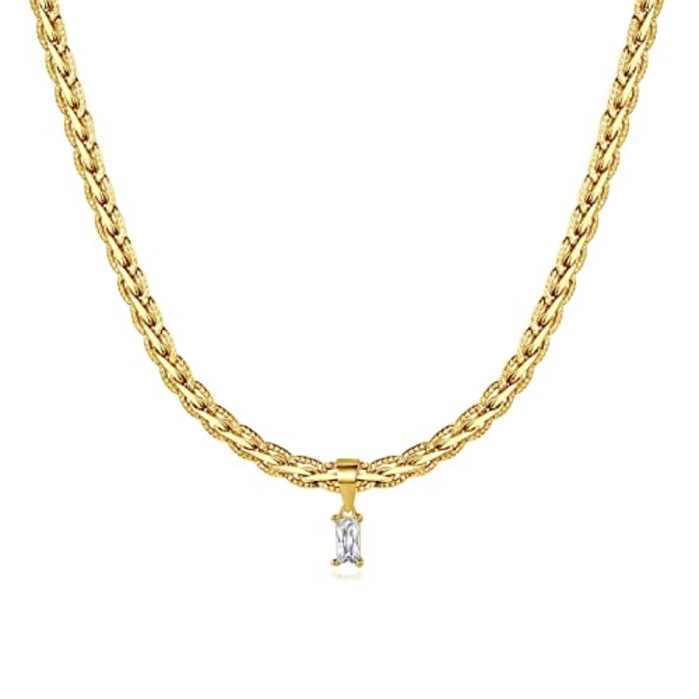 18K Gold‎ Plated Vintage Choker Necklaces for Women Waterproof Choker Necklace